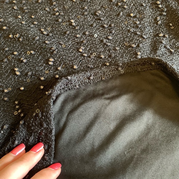 Jennifer Lopez Black Sequin City Cut Out Top - Picture 6 of 6